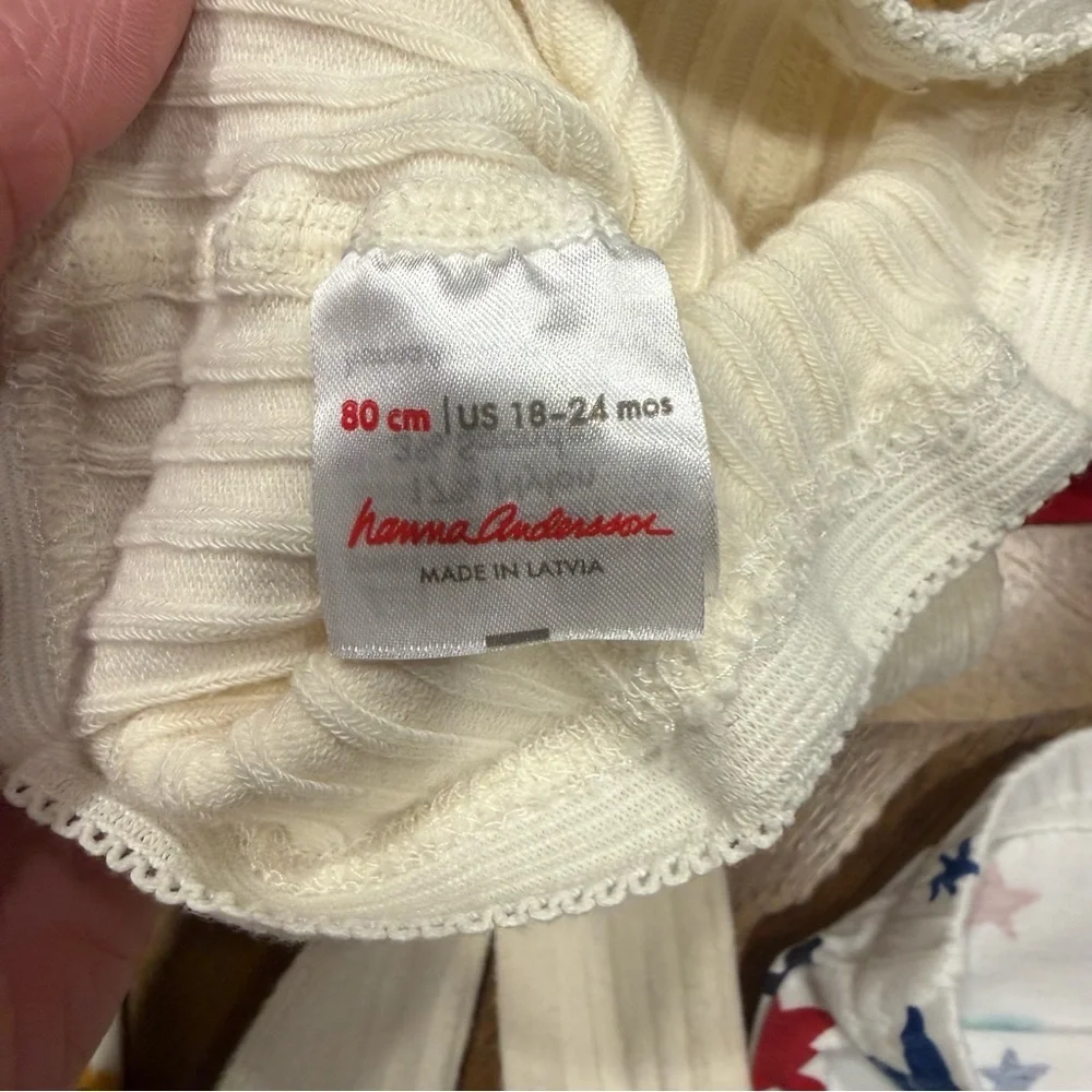 Hanna Andersson Cream Tights, headband and Starry bloomers lot